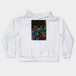 abstract leaf pattern Kids Hoodie